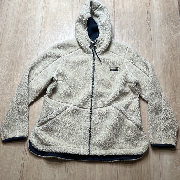 L.L BEAN Women's Mountain Pile Fleece Hoodie, SIZE XL NEW - Picture 5 of 10